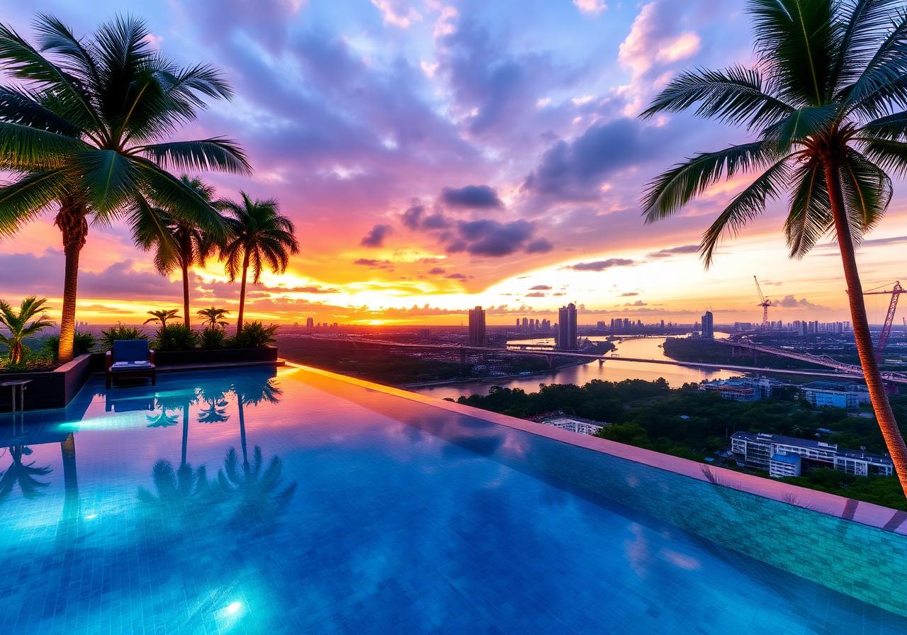 Rooftop infinity pool